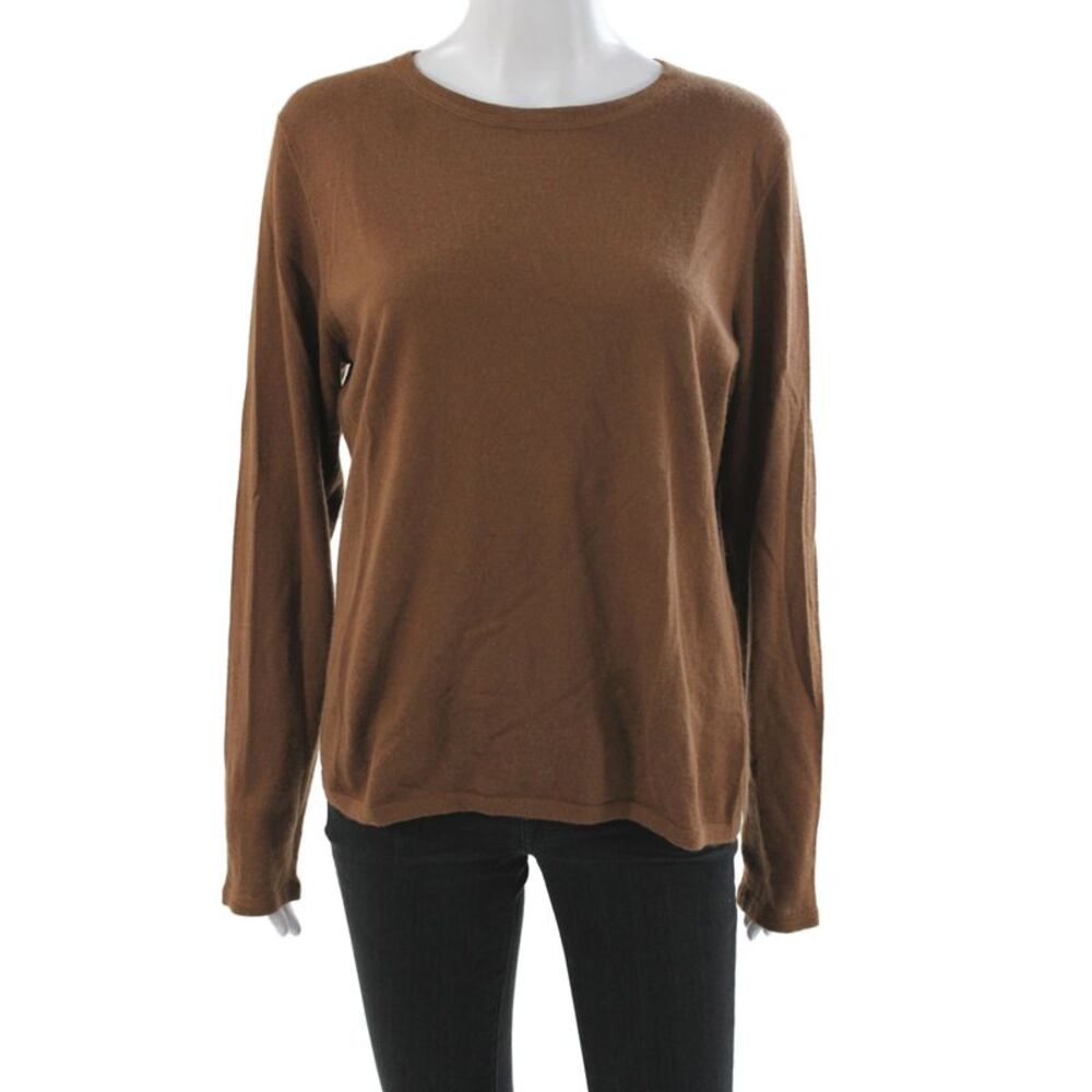 The Cashmere Project Womens Pullover Cashmere Brown Crewneck Size XL